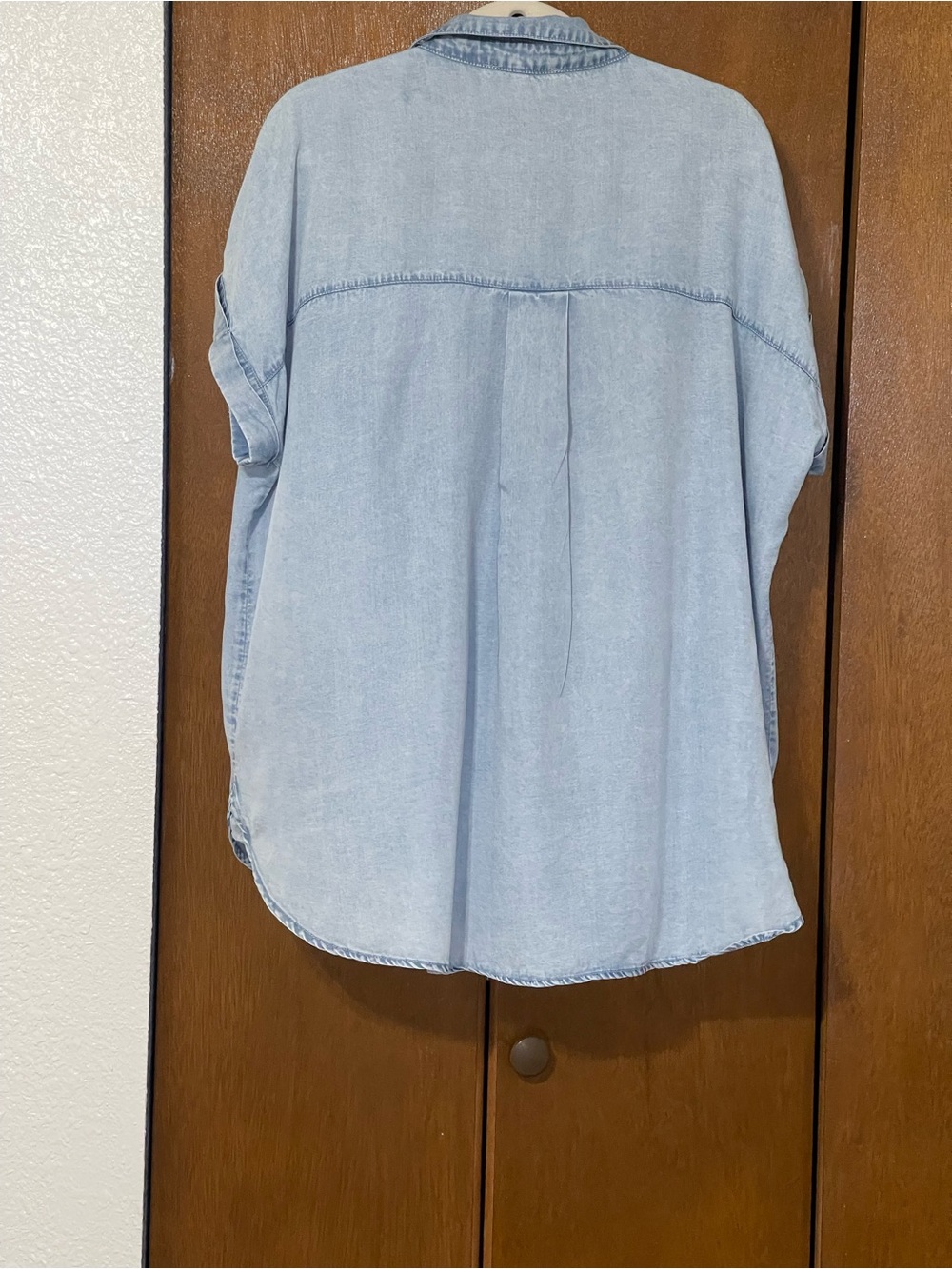 Jane and Delancey Short-Sleeve Tunic Chambray Color  Like New. Size XL - Picture 2 of 5